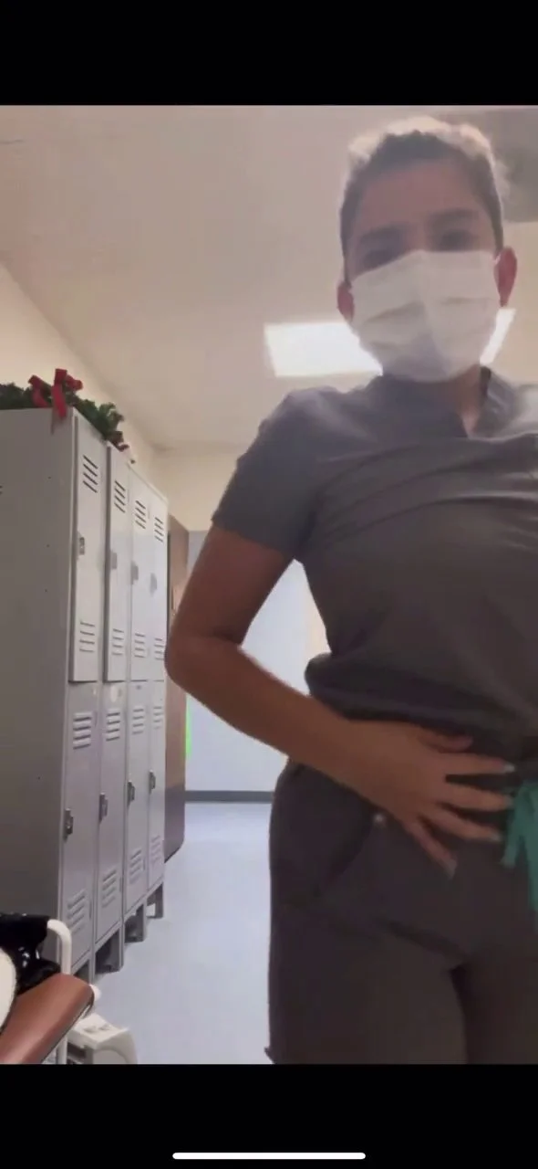 BUSTED - Nurse caught flashing on her phone 😍 main image