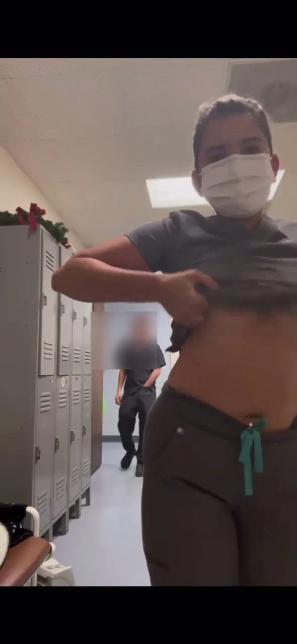BUSTED - Nurse caught flashing on her phone 😍 image 7
