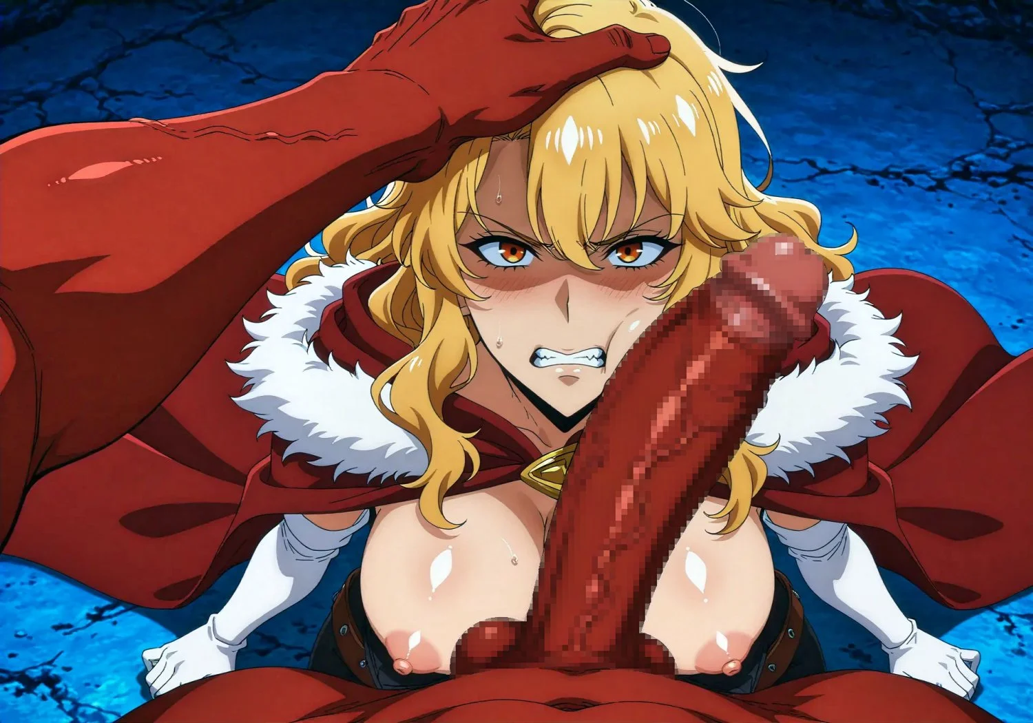 Female warrior forced to suck her enemy's cock image 14