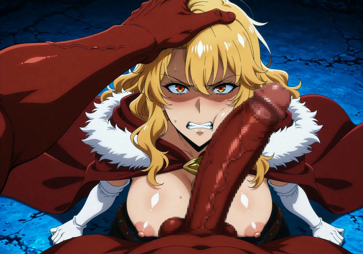 Female warrior forced to suck her enemy's cock image 7