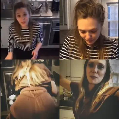 Beautiful Loving Mommy Elizabeth Olsen Bakes For You and Bends Over to Show Her Big Ass cover image