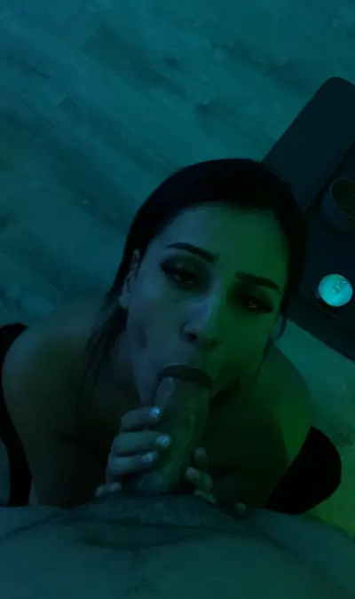 Horny Latina GF sucks off bf’s fat hard cock. cover image