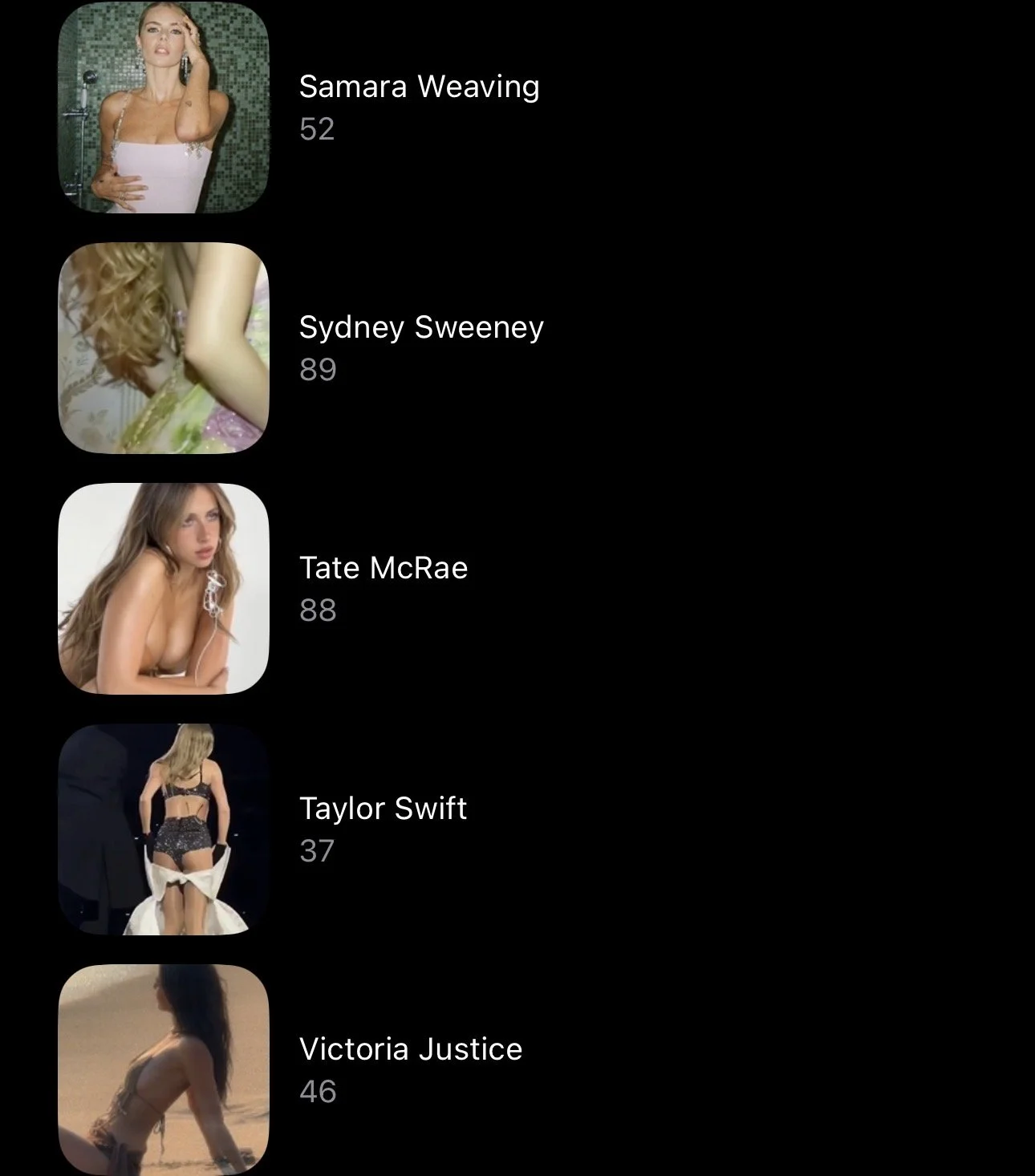 I’m trying to create a 65-women goon bracket and I need more celebs, who should I add??? image 3