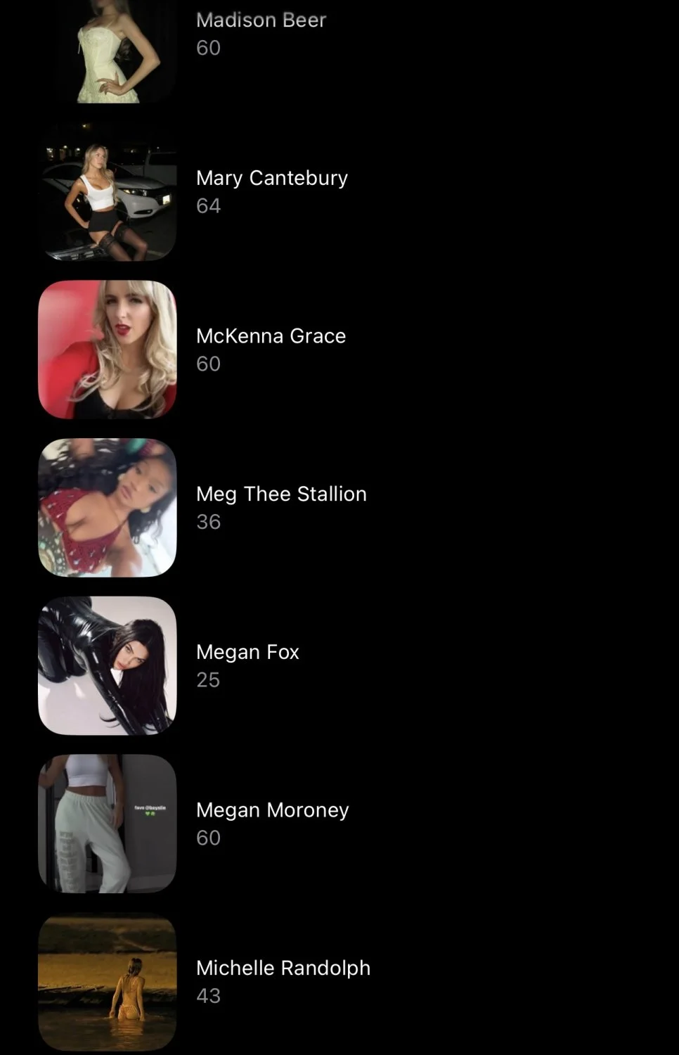 I’m trying to create a 65-women goon bracket and I need more celebs, who should I add??? image 6
