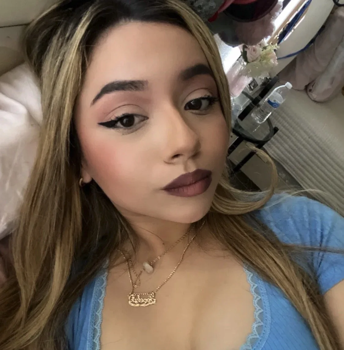 Latina mami slut wants a big cock in between those tits and her lips image 1