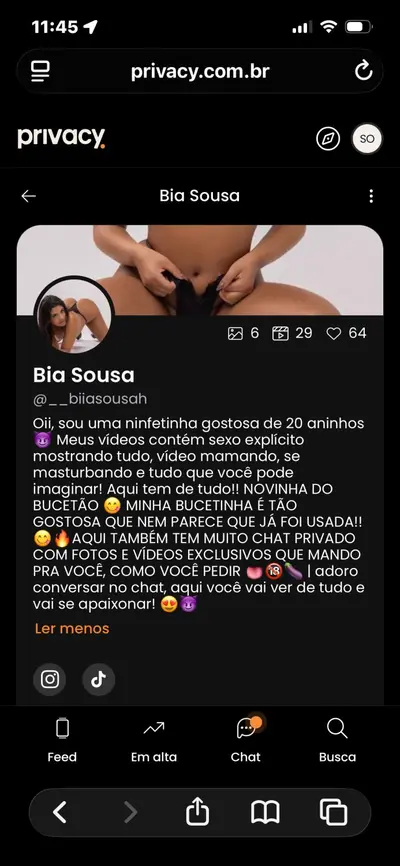Privacy da Bia Sousa de Fortal chama na dm passo no preço 10$ cover image
