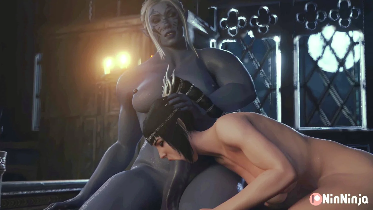 [Baldur's Gate] Futa Drow fucks Shadowheart main image