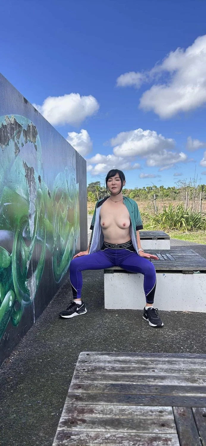 Misstaiwan nude public tits sexy model body showing off taiwan perfect face Auckland New zealand image 2