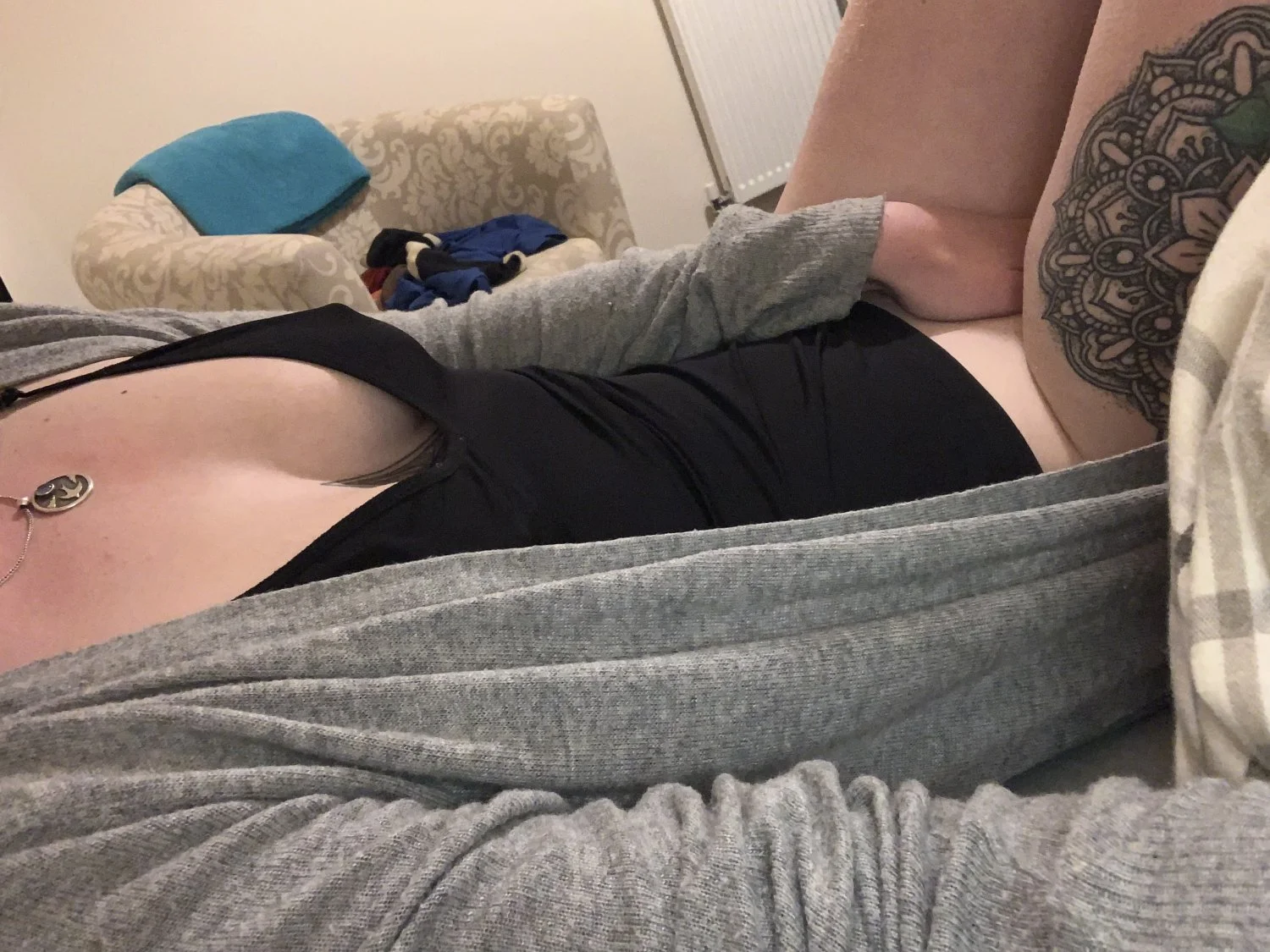 Horny Brit plays with her pussy image 15