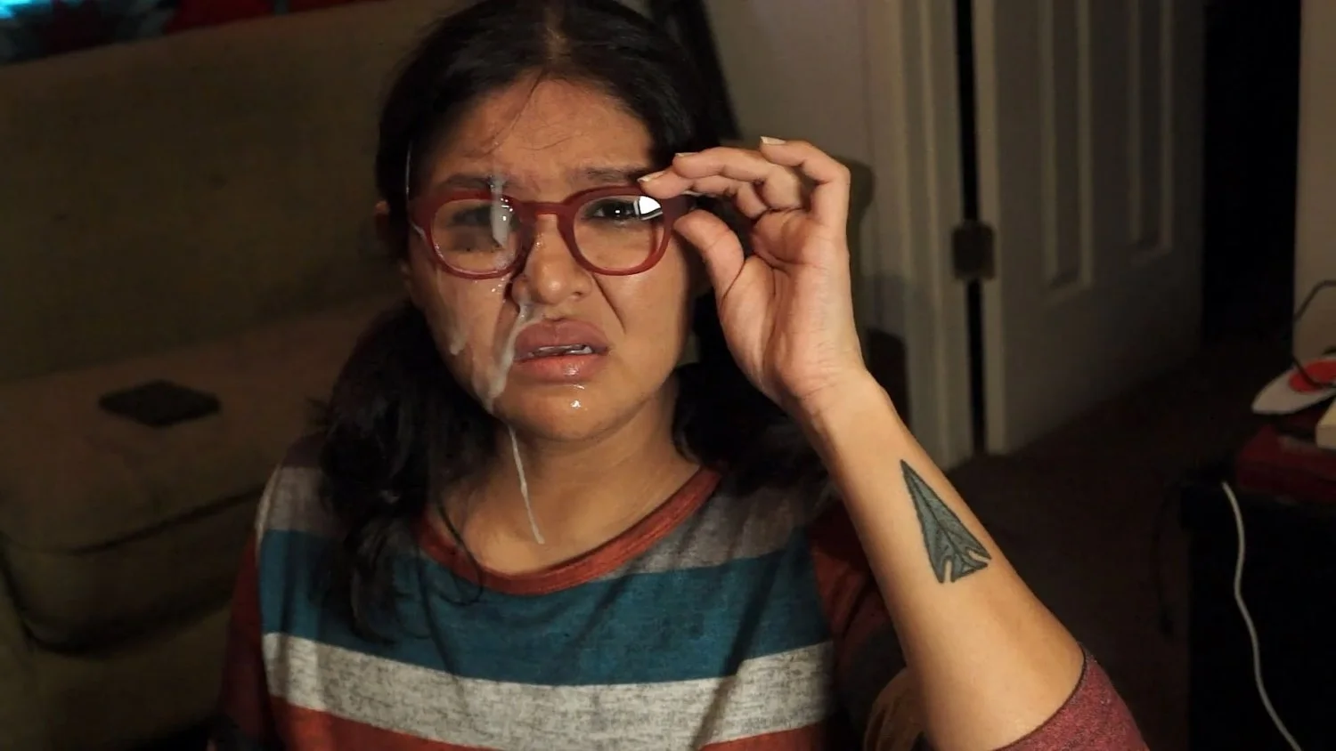 Lesbian takes her very first facial main image