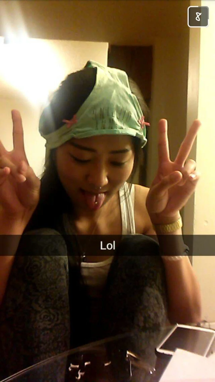 Korean ABG sending sexy Snapchat selfie image 7