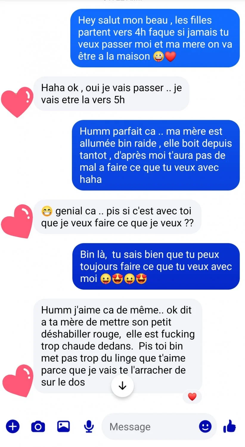 Message entre une fille , sa mere et leurs amant main image