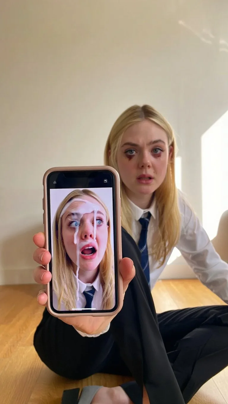 Elle Fanning discovers fake cumshots of herself online - AI GENERATED image 4