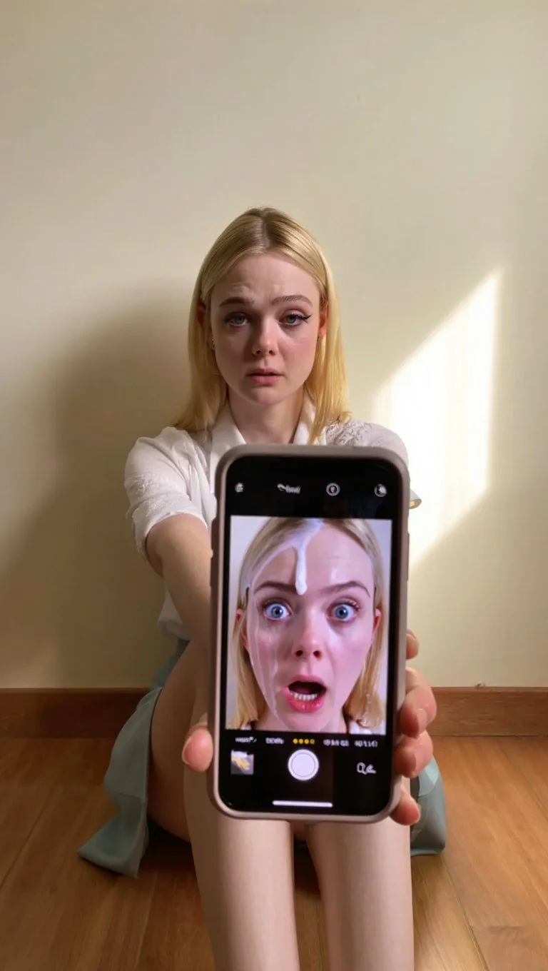 Elle Fanning discovers fake cumshots of herself online - AI GENERATED image 5