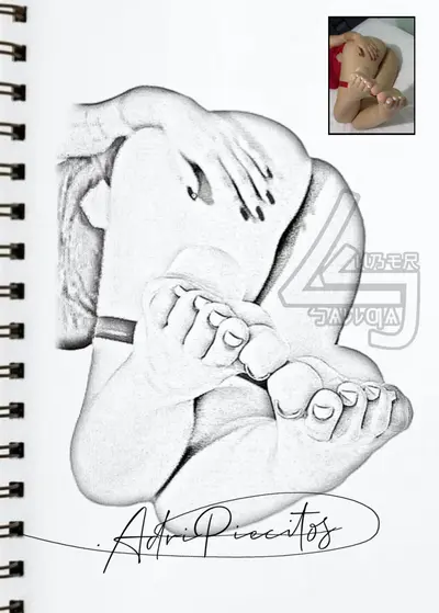 Drawing of Feet Adripiecitos_Adrieamb cover image