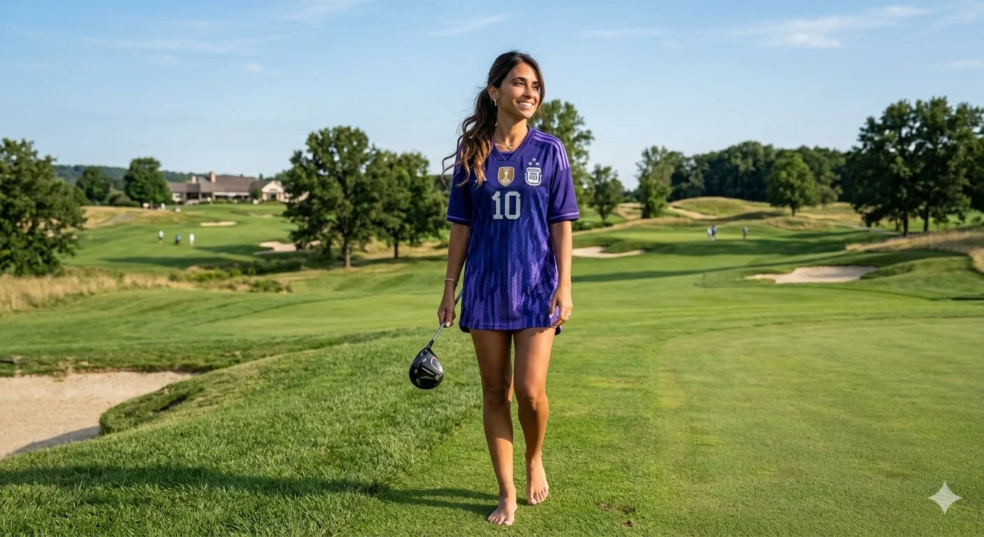 ANTONELA ROCCUZZO 🎀 anto desnuda en un campo de golf🔥🔥🔥😉 image 6