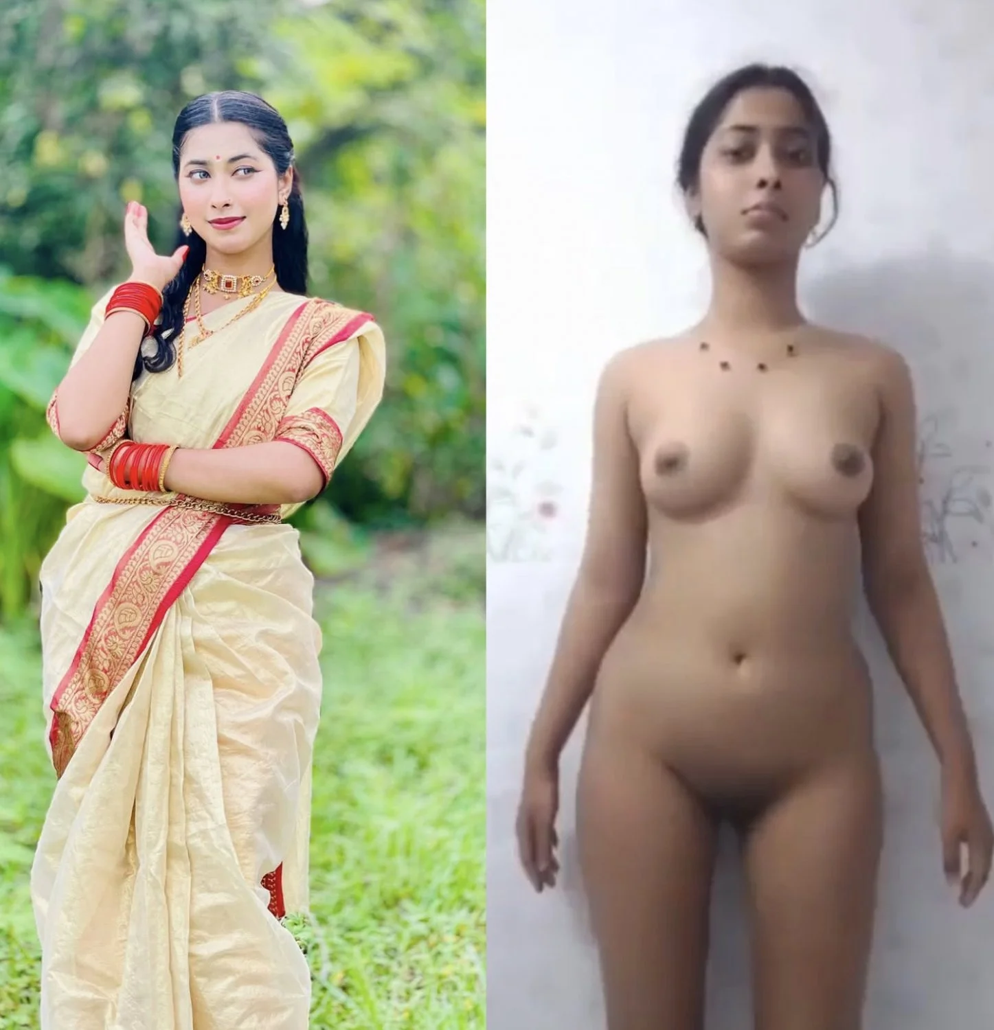 578 - Sexy Indian girl stripping naked image 1
