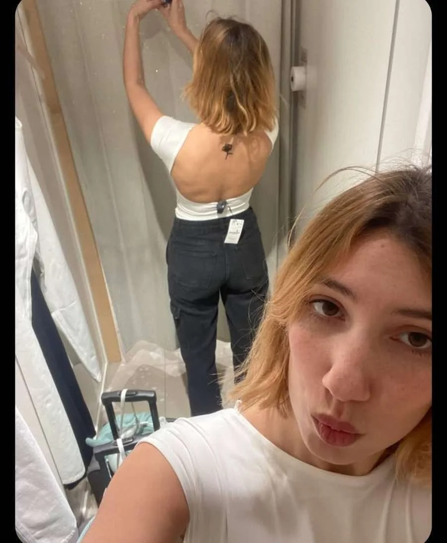 French College Whore Showing Her Fat Ass image 7