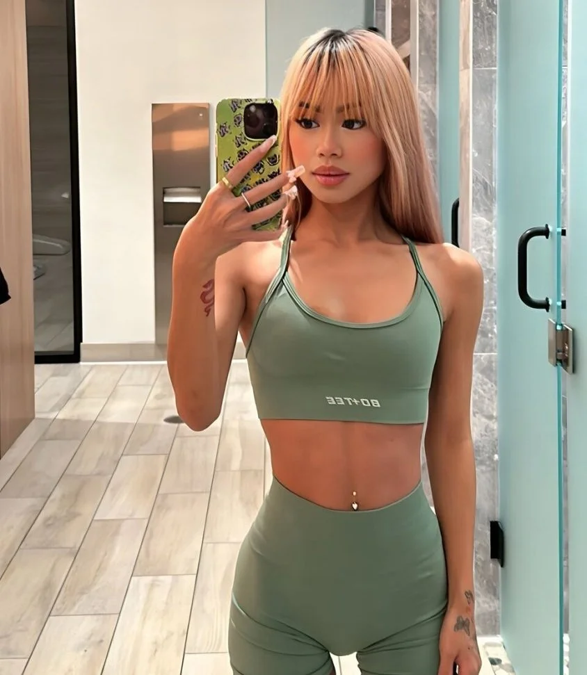 Blonde asian teen takes bwc in doggystyle main image