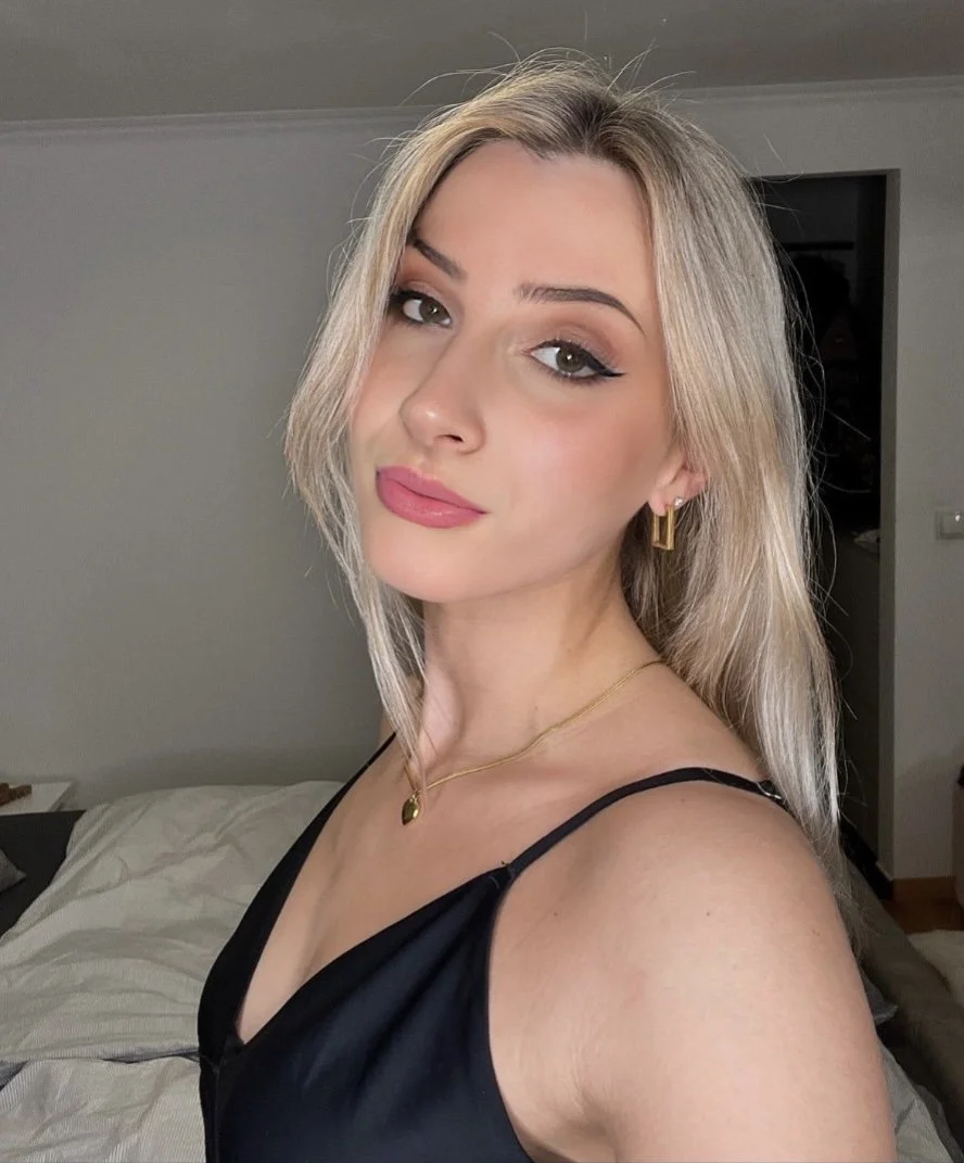 Beautiful blonde with fit body image 6