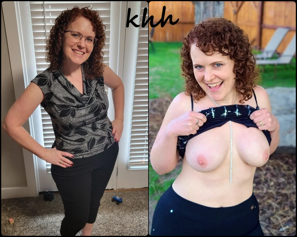 Frisky wife flashes her tits main image