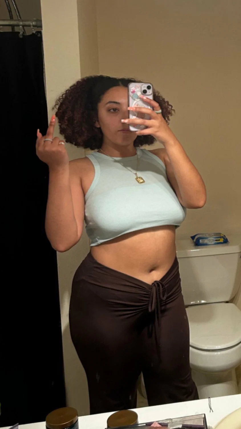 Freaky Slim Thick Pretty Ebony Cock Sucking Slut image 8