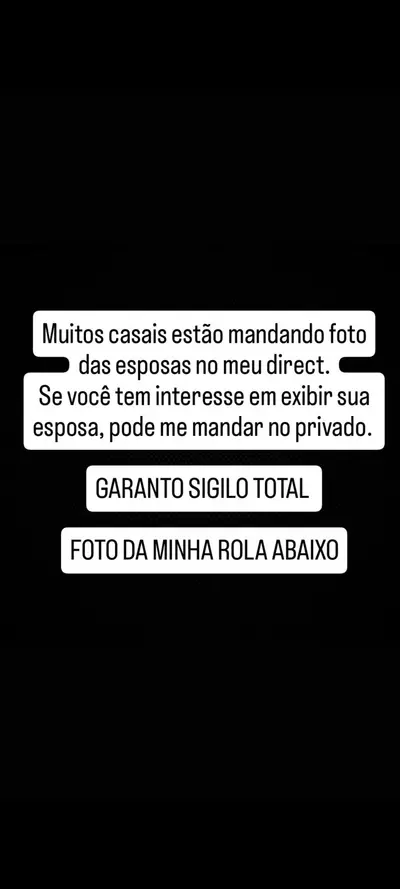 QUEM DESEJA EXIBIR SUA ESPOSA PODE ME MANDAR NA DM !!! SIGILO TOTAL !!! cover image
