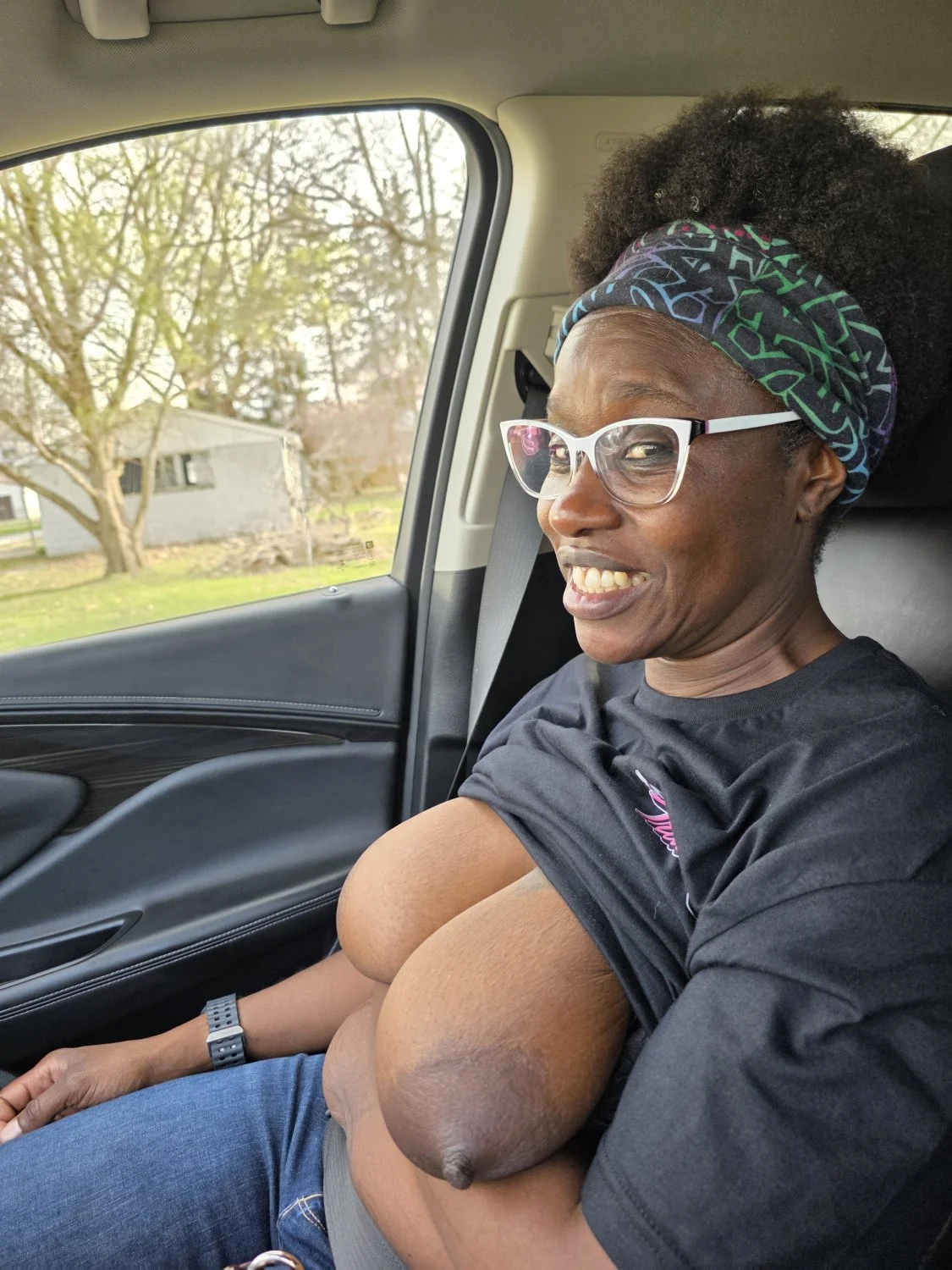 Hairy ebony mature milf solo image 3