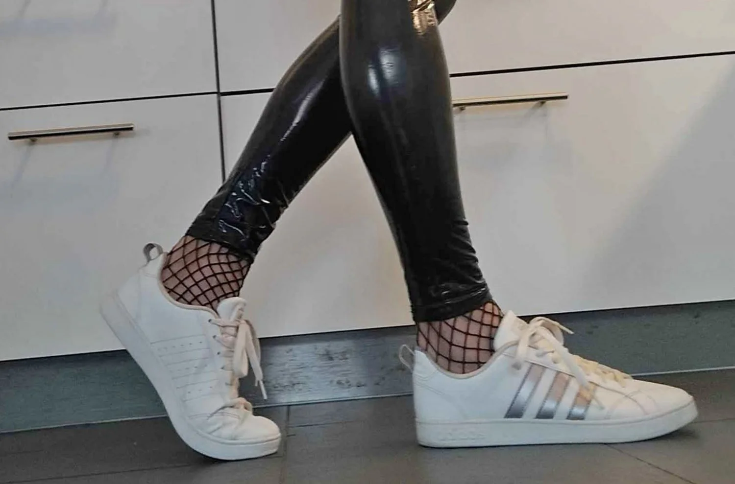 Skinny Feet in Fishnet and Sneaker 🦶🏼👟 🫶🏼 image 4