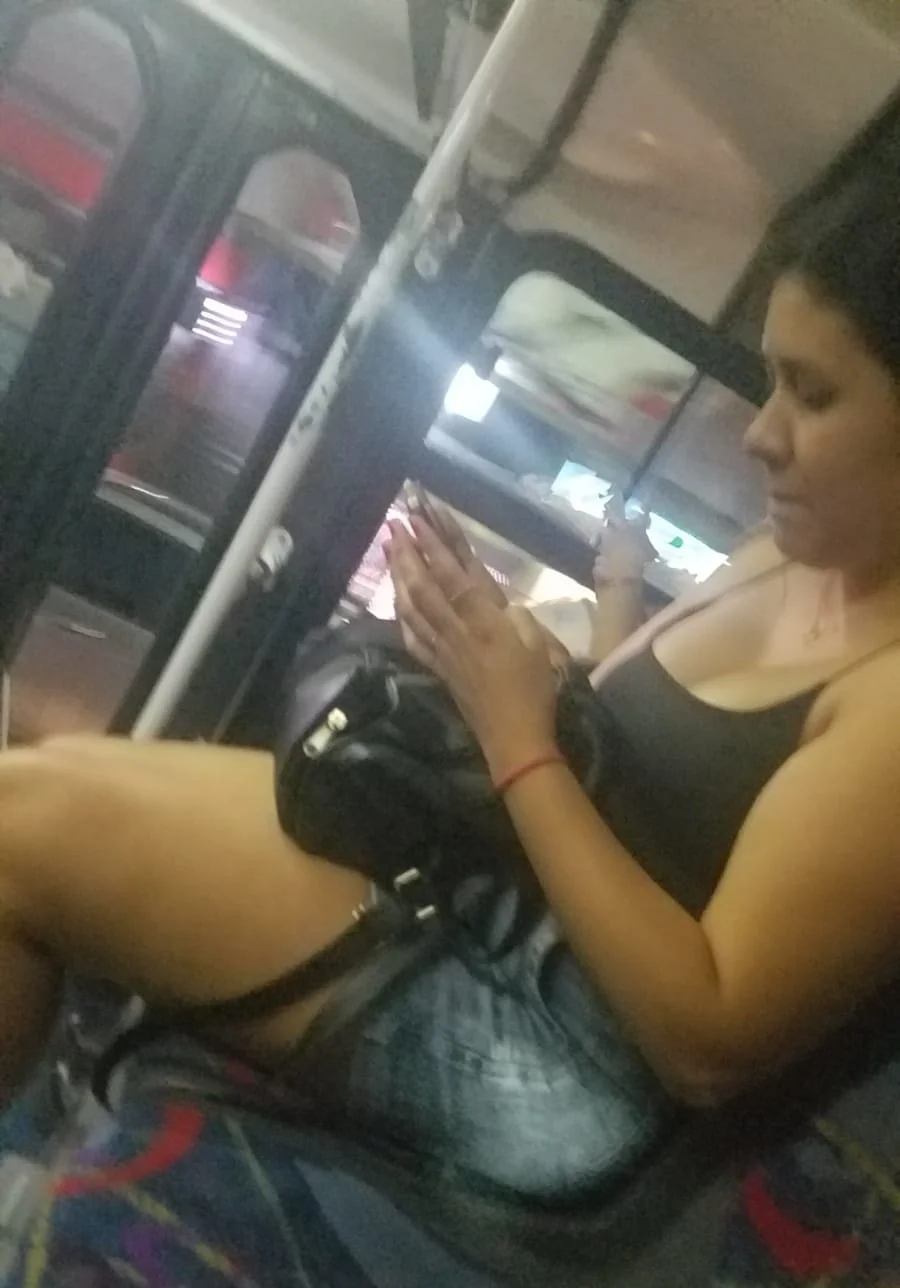 big tits latina in bus image 2
