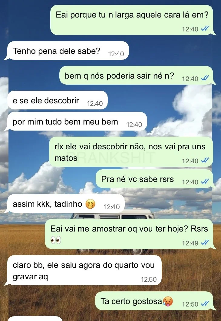 Print de uma conversa do zap menina trai o namorado com um negão velho image 2