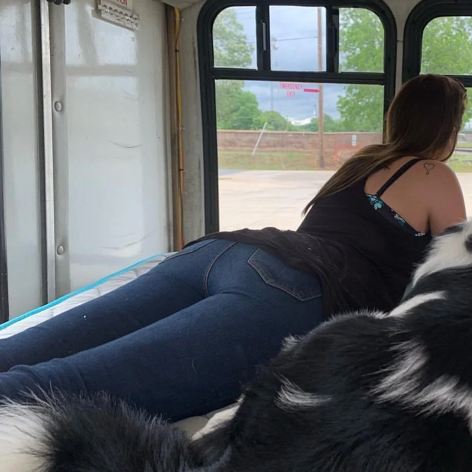 My real sister's ass in booty shorts and jeans from behind image 2