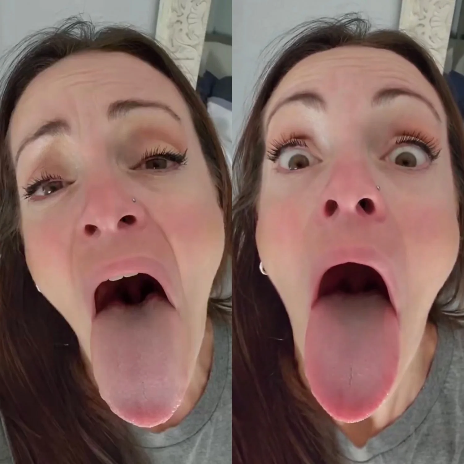 Loving Mommy Sticks Cow Tongue Out for You to Cum On main image