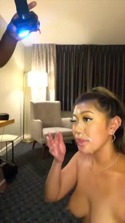 Asian abg eye cum shot college baddie amateur BBC sex tape cover image