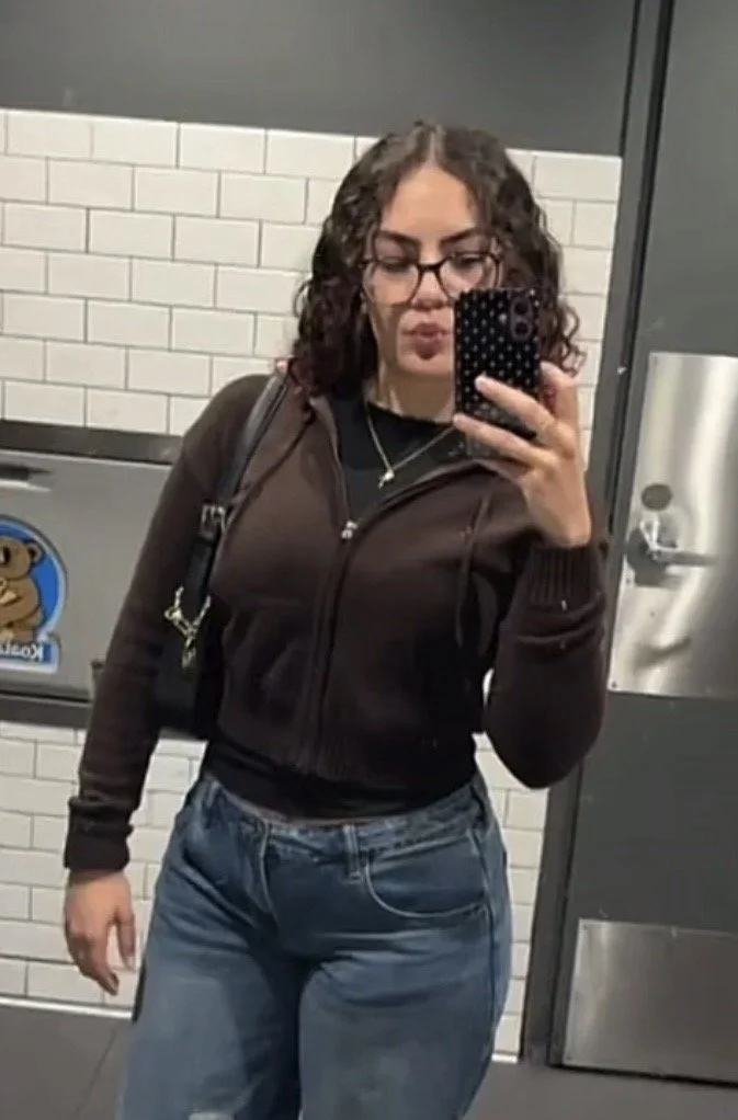 Curly Latina teen backshots main image