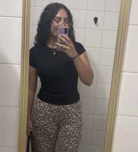 Curly Latina teen backshots image 5