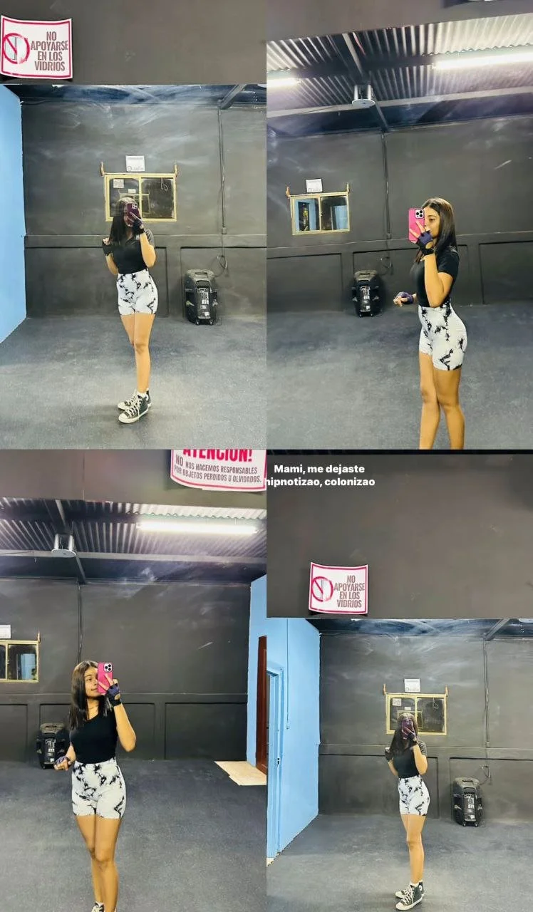 Puta adolescente en el gym voyeur image 2