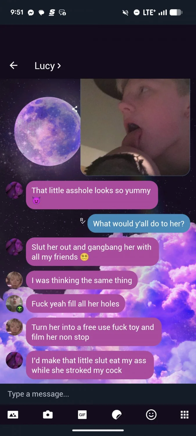 Hmu if you wanna join a kik group chat to degrade my teen gf. Kik - luucyfurr image 12