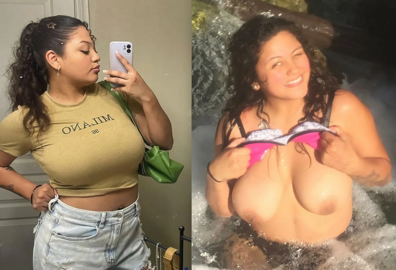 Thick busty Latina gf spy image 10