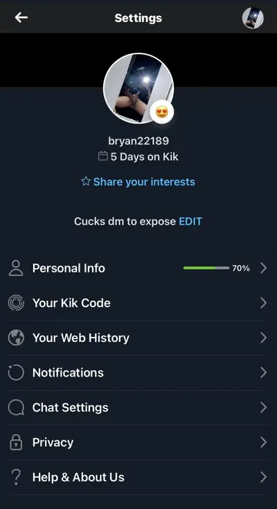 Dm me cucks on kik cover image