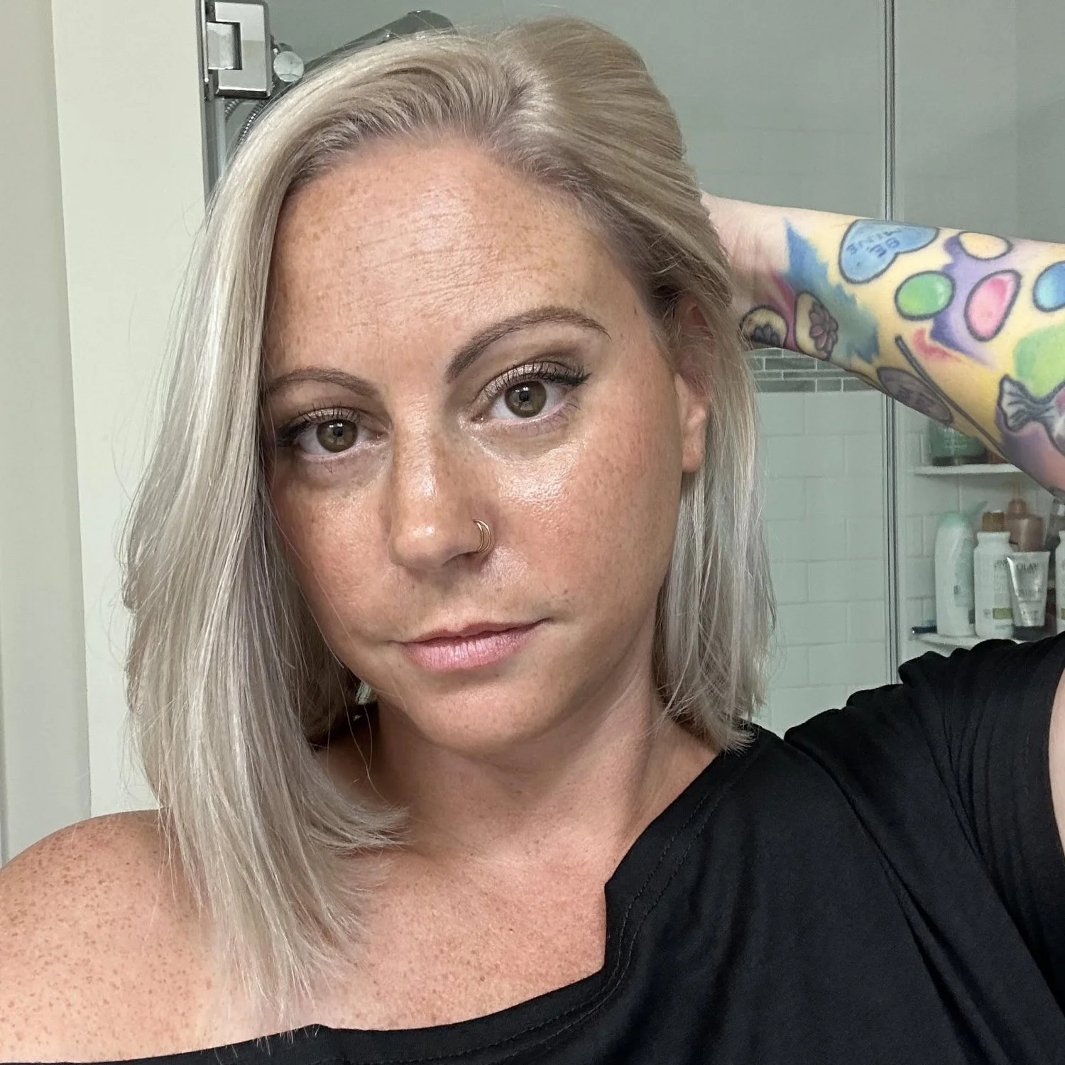 Tatted Pawg milf has a pretty cumface image 5