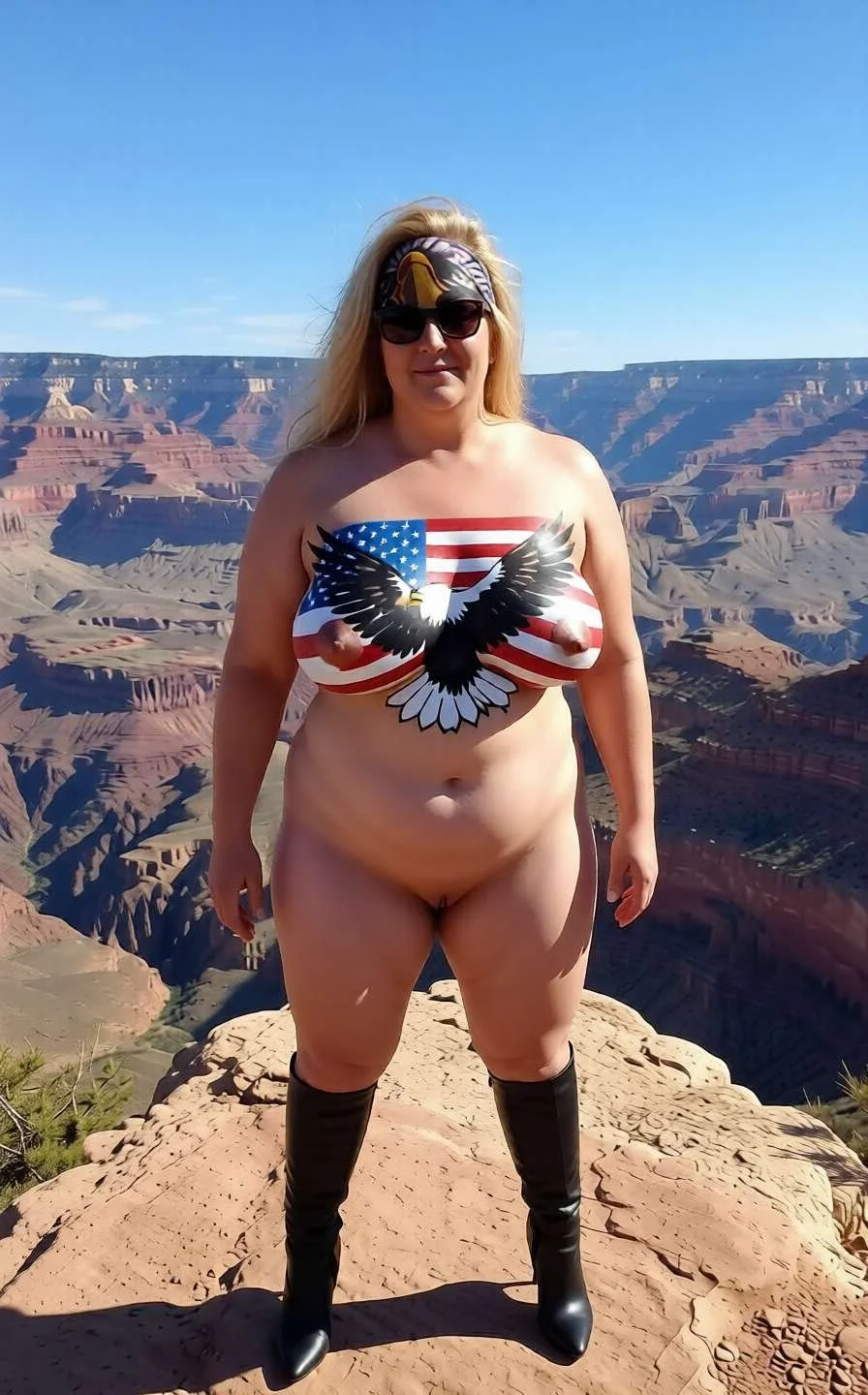 Part 2 Chubby swinger wife MaryBeth Gassman nude and outdoors in public image 20
