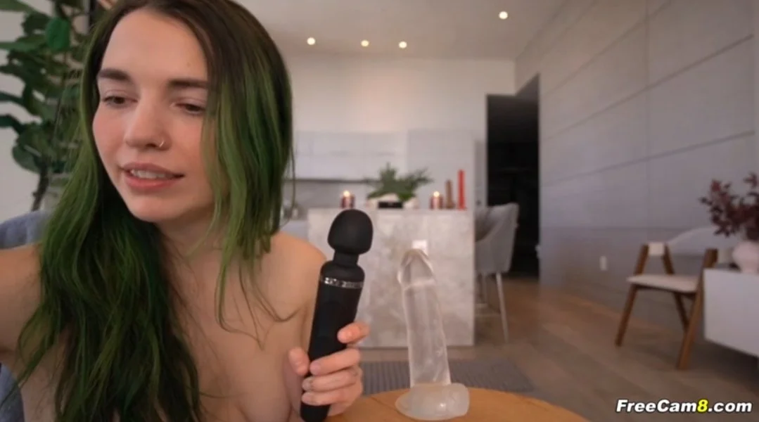 Sexy Whore Rides Clear Dildo image 1