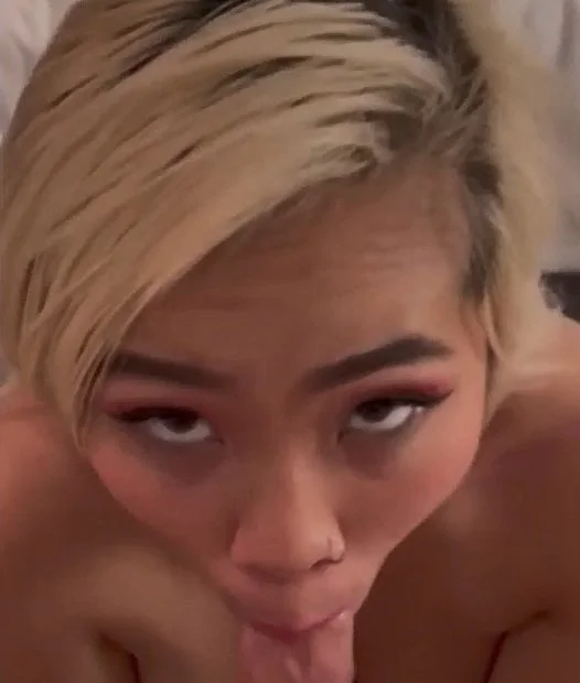 Blonde korean slut fucks and begs for cum main image