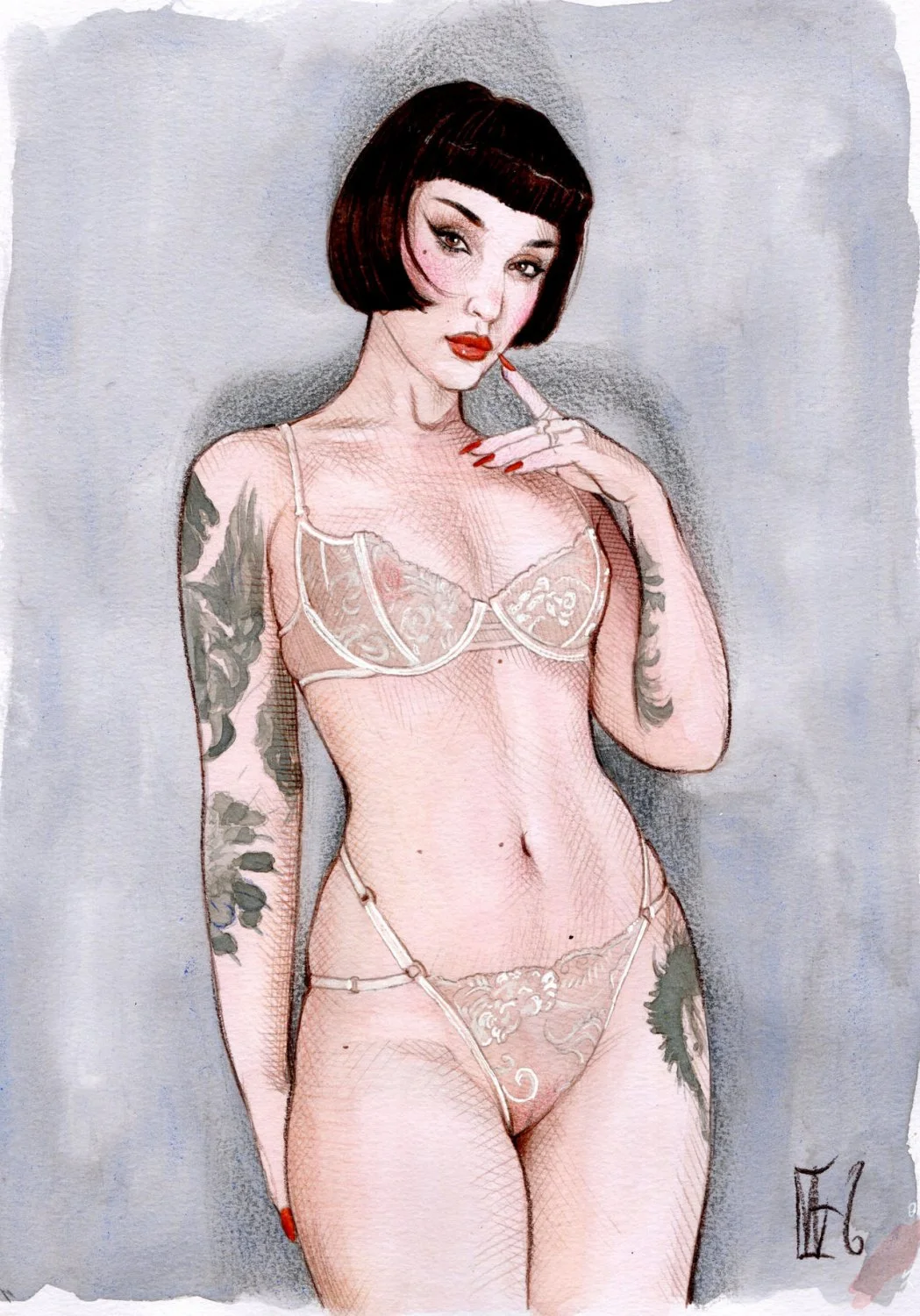 Some Nude Drawings by someone on Instagram.. 😇🙏 image 2