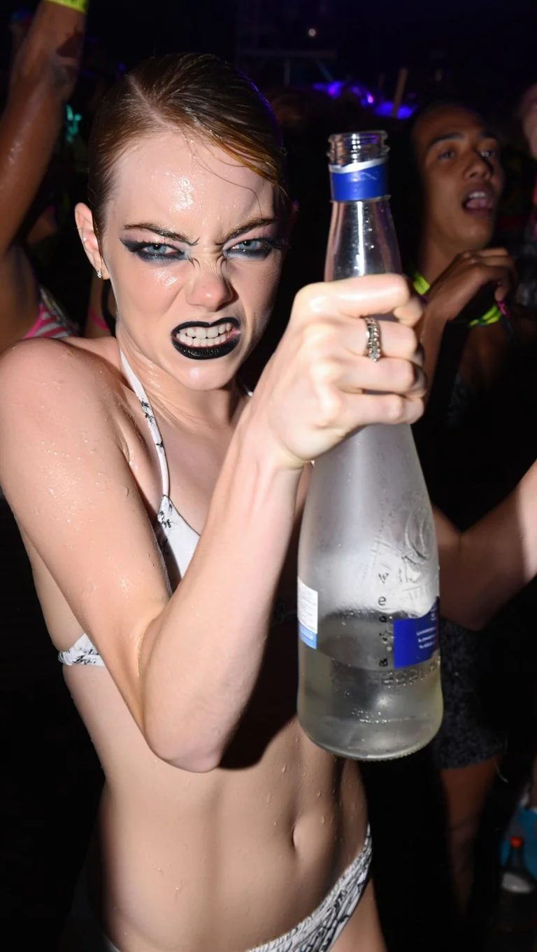 Emma Stone - Vodka with bikers - AI GENERATED main image
