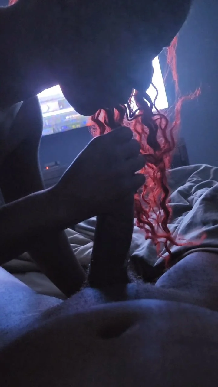 Ebony Amateur Sloppy Slobbering Blowjob image 11