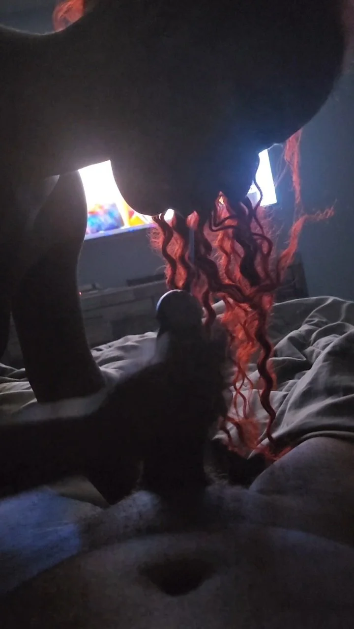 Ebony Amateur Sloppy Slobbering Blowjob image 17