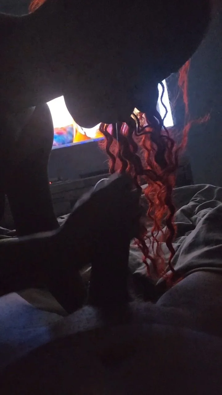 Ebony Amateur Sloppy Slobbering Blowjob image 20