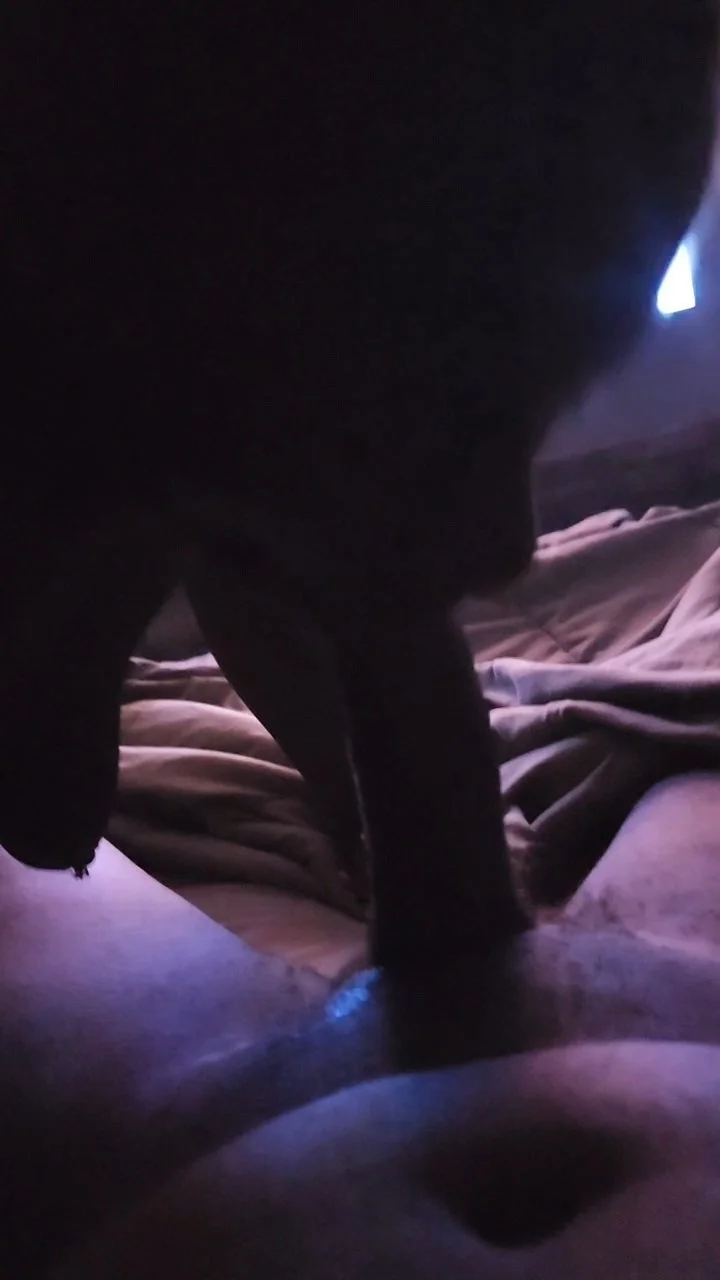 Ebony Amateur Sloppy Slobbering Blowjob image 5